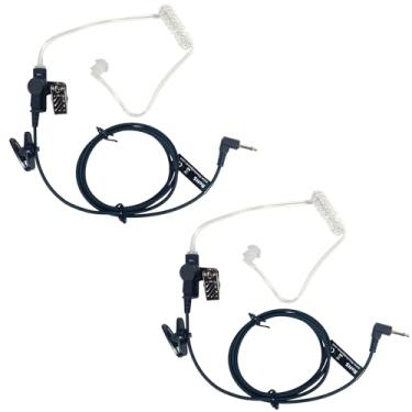 Imagem de 2 fones de ouvido MaximalPower extra longo 110 cm, 1 fio, 3,5 mm, plugue de áudio, apenas para rádio 2 vias, Motorola Kenwood Icom x2