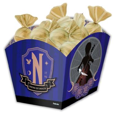 Imagem de Cachepot De Papel Wandinha - 8 Un - Festcolor - Extra Festas