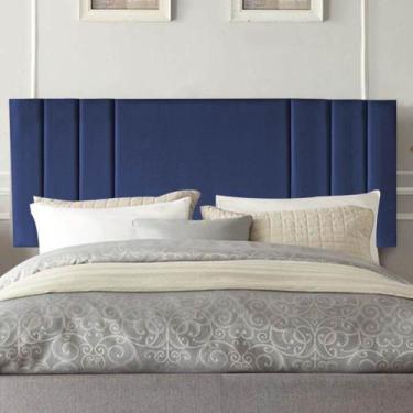 Imagem de Painel Estofado Luxo Grécia 195cm King Size Para Cama Box material sin