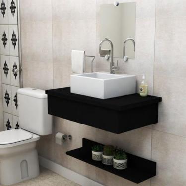 Imagem de Conjunto Gabinete para Banheiro Completo com Cuba Espelheira Dublin - 