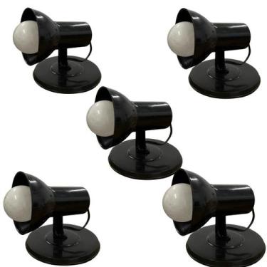 Imagem de KIT 5 Spot de Iluminação Direcionável Branco e Preto  1 Bocal E27 - Vi