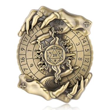 Imagem de Spinner DND Dice Set, 7-in-1 Metallic D&D Dice, Magic Hand Roulette Dice Spinner for DND Dice Set, D&D Gifts with Gift Box, Role Playing Game Board Game Accessories, Bronze