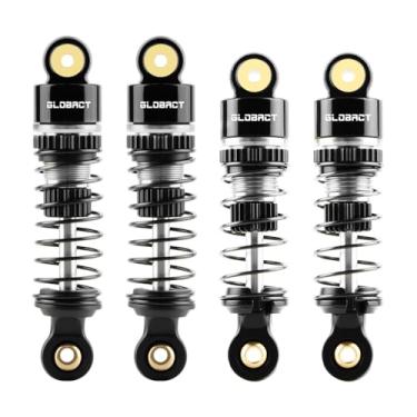 Imagem de GLOBACT Aluminum Front & Rear Oil Shock Absorber RC Damper for LOSI Micro-B Micro-T 1/24 1/28 RC Race Buggy Upgrade Part (Black Silver)