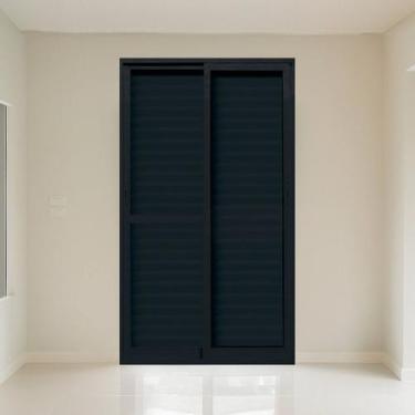 Imagem de Porta Veneziana 3 Folhas Vidro Temperado 6mm 1,50x2,15m Fábrica do Alu