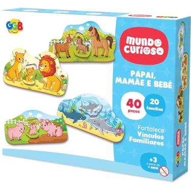 Imagem de GGB Plast Jogo Papai Mamãe e Bebê 20 Família 40 Peças