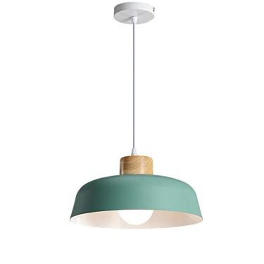 Imagem de CHENKUI Lustres de estilo moderno decoração de madeira abajur elegância cozinha industrial luz de teto moderno metal macaron luminárias para restaurantes, sala de estar, cozinha