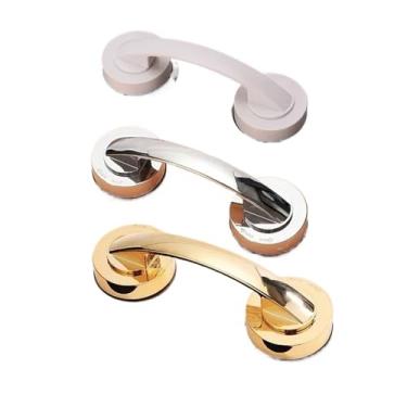 Imagem de CXYFQUUK Puxadores de porta deslizante de vidro puxadores de porta de armário de armário tampa de vaso sanitário puxador de ventosa de porta de geladeira 2 peças (branco-P)