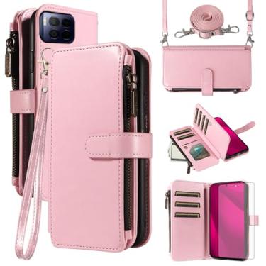 Imagem de Asuwish Capa de telefone para T-Mobile Revvl 7 Pro 5G capa com protetor de tela de vidro temperado e cordão com zíper carteira porta-cartão flip suporte celular Tmobile T Mobile Revel Tmo Revell Rebel