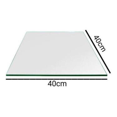 Imagem de Kit 2 Vidro Expositor Balcão Vitrine Para Loja 40x40 4mm - Nacional