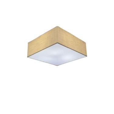Imagem de Plafon Para Sala de tv Quadrado TV-3000 Cúpula Cor Palha - Vivare