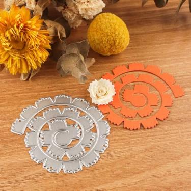 Imagem de Matrizes de corte de metal floral em espiral 3D para fazer cartões, faça você mesmo, álbum de recortes, dia dos namorados, dia das mães, decoração de cartões, estêncil, moldes de molde de perfuração