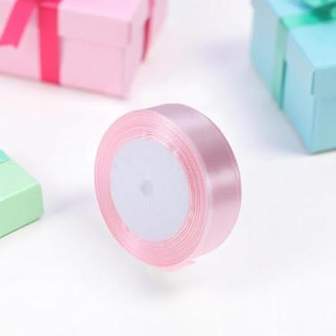 Imagem de Generic 1 peça de fitas para artesanato fita decorativa de cetim durável multiuso para presente casamento e acessórios de cabelo poliéster rosa 1 polegada 24 jardas