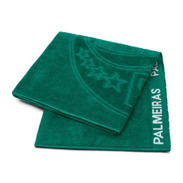 Imagem de Toalha de Banho Buettner Jacquard Veludo Futebol Palmeiras 70cmx140m Verde
