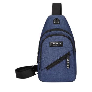 Imagem de BOLSA MOCHILA IMPERMEÁVEL TRANSVERSAL CROSSBODY POCHETE DE PEITO PORTÁTIL ALÇA ÚNICA AJUSTÁVEL