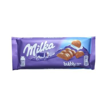 Imagem de Chocolate ao leite aerado Milka Bubbly Alpine Importado