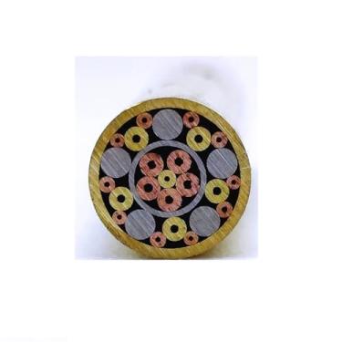 Imagem de Rebites De Mosaico Para Cabo De Faca, 8mm De Diâmetro - 1 Peça, 20 Designs Requintados, 9/39cm De Comprimento, Construção Em Aço, Latão E Cobre, Para Fabricação De Facas DIY(Pattern 4,9cm)