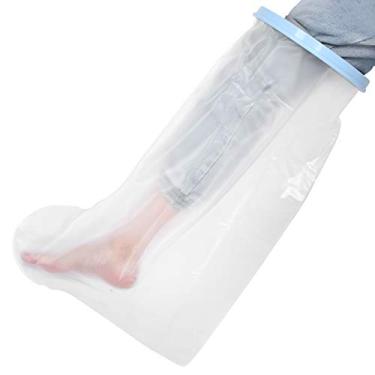 Imagem de ZJchao O Molde do pé Cobre O Protetor Elástico Impermeável do Chuveiro para Feridas e Fraturas do pé Material Durável Reusável do Pvc do Gel 71x25.5cm Tamanho