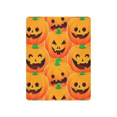 Imagem de JUZIHAI Lençol de berço de Halloween para meninos e meninas, lanternas fofas de Halloween, macio, elástico, respirável, capa de colchão para berço padrão e cama infantil, 99 x 68 cm