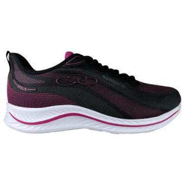 Imagem de Tenis Esportivo Feminino Olympikus Apolis Original Cor:Preto/PinkTaman