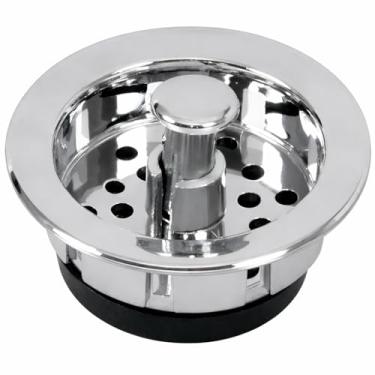Imagem de Ralo para pia de cozinha 6cm cestinha com Válvula Americana em ABS Cromado com Vedação