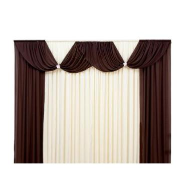 Imagem de Cortina Floripa Com Bandô + Presilha 2 Cores 2,00 x 1,70m Decoração Pa