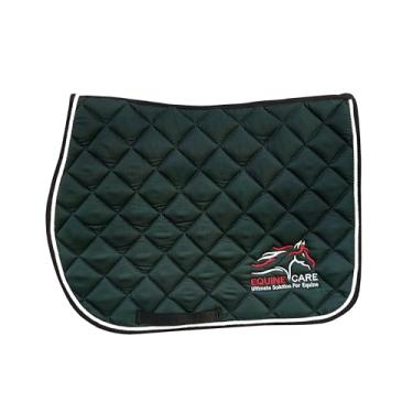 Imagem de Equine Care Almofada de sela inglesa multiuso – Acolchoada, absorvente de choque, respirável, absorvente de umidade antiderrapante com alívio de murcha contornada para cavalos (verde garrafa, completo