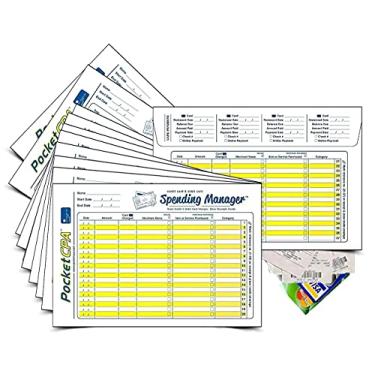 Imagem de Envelopes organizadores de recibos de cartão de crédito. Armazena e organiza seus recibos. Rastreia o uso do seu cartão de crédito e cartão de débito. Combina com as cobranças com seu extrato mensal. 12/pacote. 24 x 16,5 cm. Da PocketCPA.