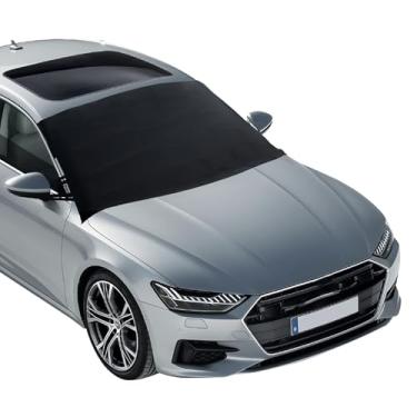 Imagem de EcoNour Capa de para-brisa para gelo e neve | Tecido Oxford 600D aprimorado cobertura de gelo para qualquer clima | Água, calor e proteção de neve para para-brisas de carro | Padrão (175 x 106 cm)