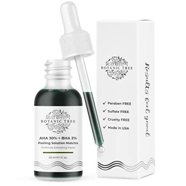Imagem de Botanic Tree Matcha Peeling Solution Chemical Peelings for Face – Manchas Escuras – AHA 30% + BHA 2% – 10 Minutos Esfoliante Skin Face Peel com Ácido Glicólico e Ácido Salicílico, 30 ml.