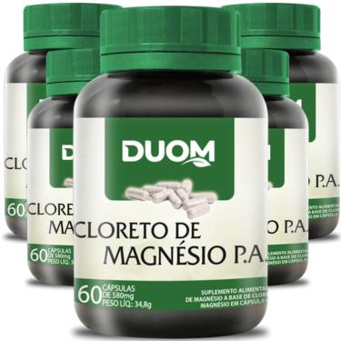 Imagem de COMBO 5 CLORETO DE MAGNÉSIO PA 60 CAPS CADA TOTAL 300 - DUOM