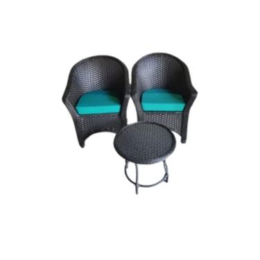 Imagem de Kit 2 Poltronas E Mesinha De Centro Fibra Sintética