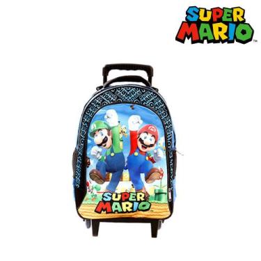 Imagem de Mochila Escolar Infantil Super Mario E Luigi Com Rodinhas