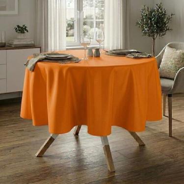 Imagem de Toalha de Mesa Redonda para Buffet em Oxford Laranja, 2,90