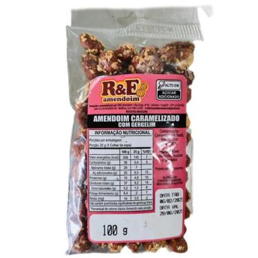 Imagem de AMENDOIM CARAMELIZADO COM GERGELIM R&ampF 100 G - RE