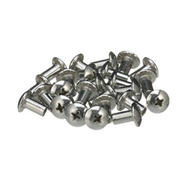 Imagem de Seachoice 00574 Phillips Porcas de barril com cabeça de truta – Aço inoxidável 18-8 – 8-32 x 3/8 polegadas – Bolsa de 25