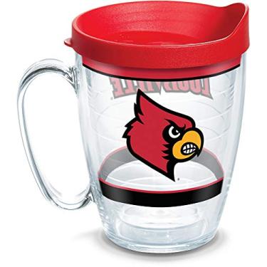 Imagem de Tervis Feito nos EUA com parede dupla University of Louisville Cardinals copo isolado mantém as bebidas frias e quentes, caneca de 473 ml, tradição
