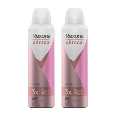 Imagem de Kit Com 2 Desodorante Aerosol Rexona Clinical Classic 90G
