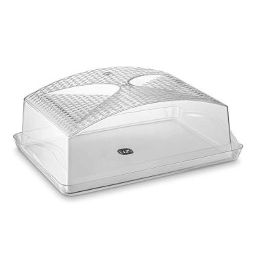 Imagem de Boleira Porta Bolo Retangular Tampa Transparente