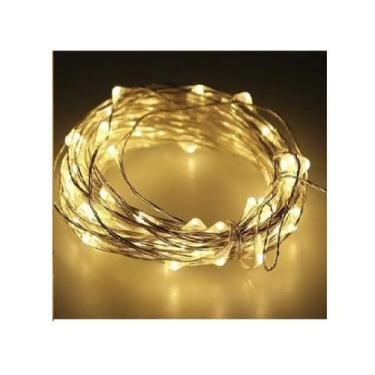 Imagem de Enfeite De Natal Rolha Fio De Luz De Fada 10Leds Amarelo - Art House