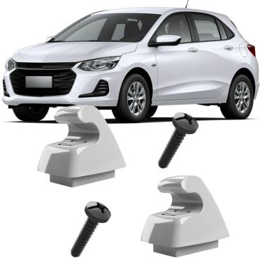 Imagem de 2 Grampos Presilhas Suporte com Parafuso do Quebra Sol Onix Plus 2020 2021 2022 2023