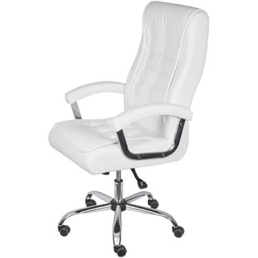 Imagem de Cadeira de Escritório Presidente Executive Giratória Oslo Branca - OR Design
