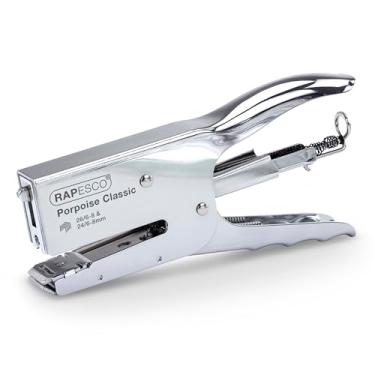 Imagem de Grampeador de alicates de embalagem Rapesco Porpoise, usa grampos 26 e 24 tipo 0,6 cm - 0,7 cm, metal (R81000A3)", cromado