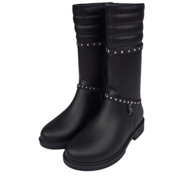 Imagem de Bota Safira Preta Cano Alto Pingente Pampili-Feminino