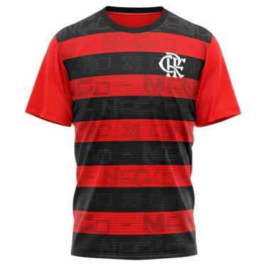 Imagem de Camiseta Braziline Shout Flamengo Infantil - Vermelho e Preto-Unissex