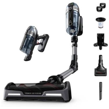 Imagem de Aspirador de Pó sem Fio com Recipiente de Poeira e Tecnologia Fle e Detecção Automática de Piso, 110V, Rowenta X Force, Cinza Escuro