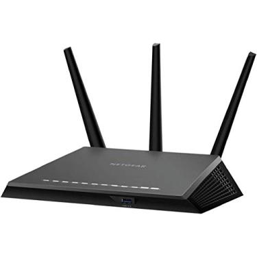 Imagem de NETGEAR Nighthawk R7350 AC2400 Router: R pido Beamforming Wi-Fi para Gaming, 4K UHD Streaming. 2400Mbps, 2500 p s quadrados, QoS, Dual Core, 2.4 + 5 GHz, 5 x GIGABIT + USB 3.0 Porto, o Smart Wi-Fi Router R7350-NAS