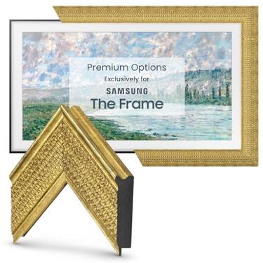 Imagem de Frame My TV Quadros de TV Deco - Moldura inteligente Gatsby Gold compatível APENAS com Samsung The Frame TV e Pro (serve para 2021-2025, 81.3 cm)