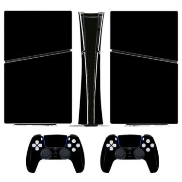 Imagem de Adesivo para PS5 Slim Digital Edition, capa protetora de vinil para controle de jogo (preto)