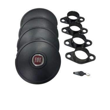 Imagem de Jogo de Calotas de Centro Miollo para Fiat Novo Uno Aro 13 2010/2016 E