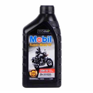 Imagem de Oleo Mobil Moto 4 Tempo 20W 50 Preto 1 Litro - Serjão Motopeças